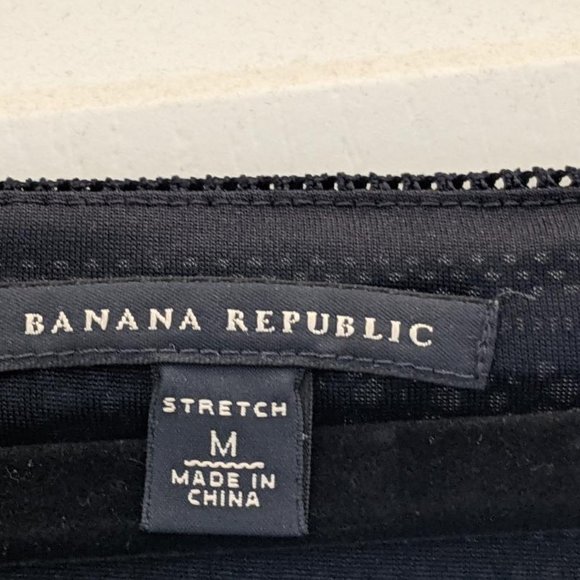 💙Banana Republic Navy stretch fabric (cut like lace) Dress- Size Medium - Picture 3 of 7